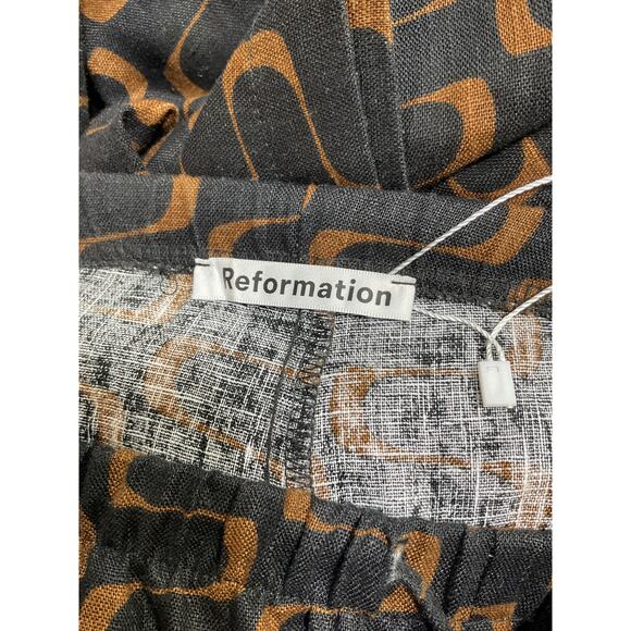 Reformation 'Olina' Black Linen Pant Size S - Picture 4 of 4